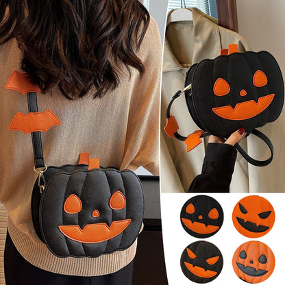 Halloween Bag PU Leather Pumpkin Purse Crossbody Bag Satchel Bag Shoulder Bag