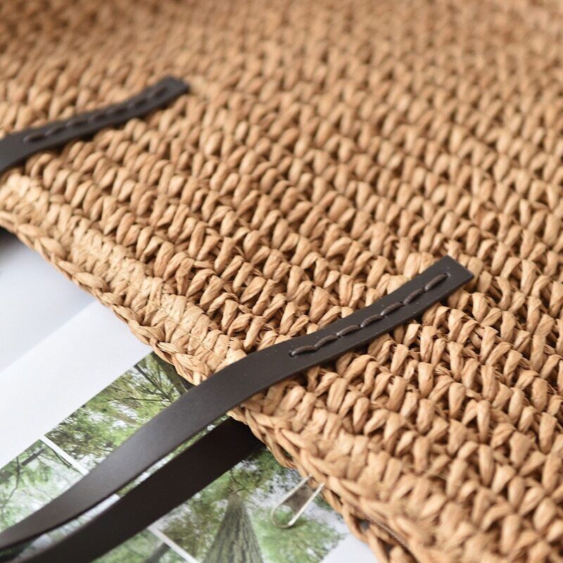 Woven Straw Beach Bags Women Handbag Female Shoulder Bag