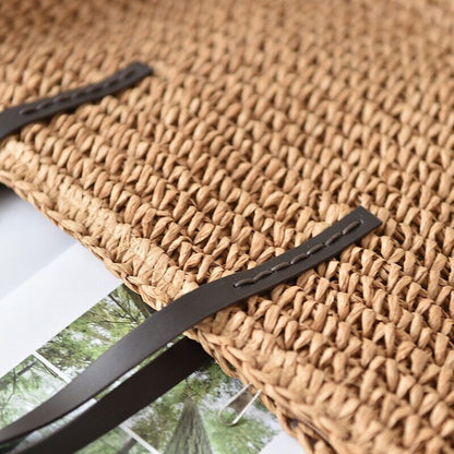 Woven Straw Beach Bags Women Handbag Female Shoulder Bag