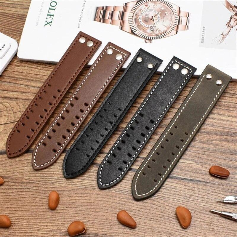 Genuine Leather Watches Straps For Hamilton Khaki Aviation H77755533 H77616533