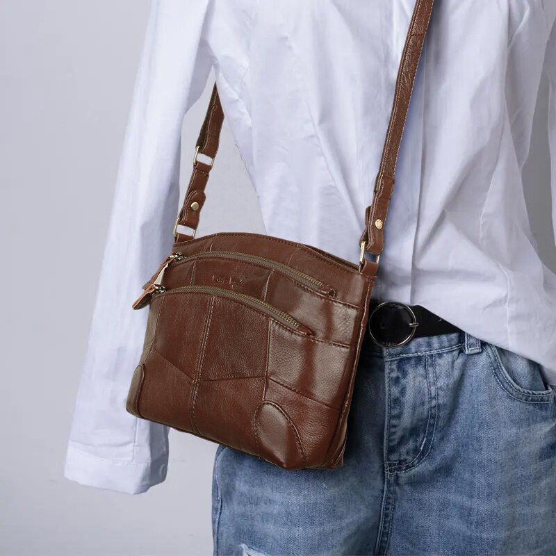 Women Shoulder Crossbody Bag Genuine Leather Large Handbags Vintage Luxury Bags