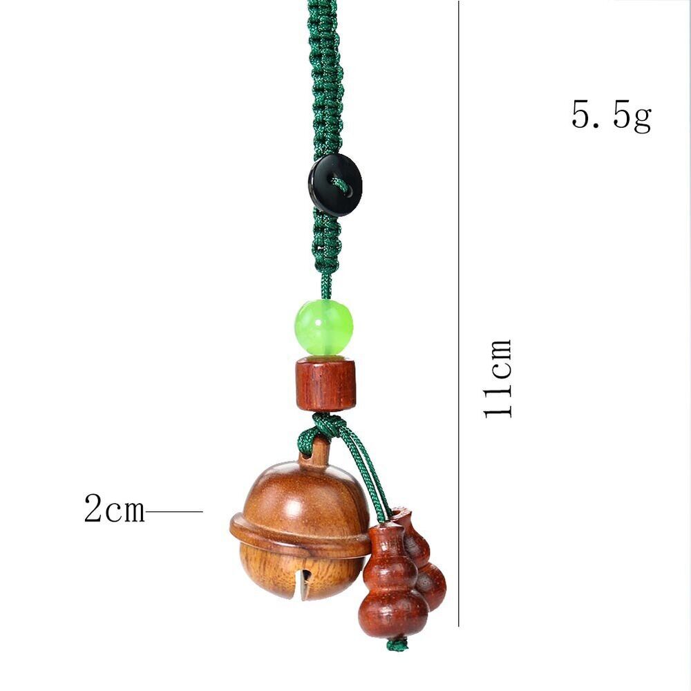 Natural Wooden Bell Unscrewable Diffuser Aromatherapy Storage Bottle Gourd Bead