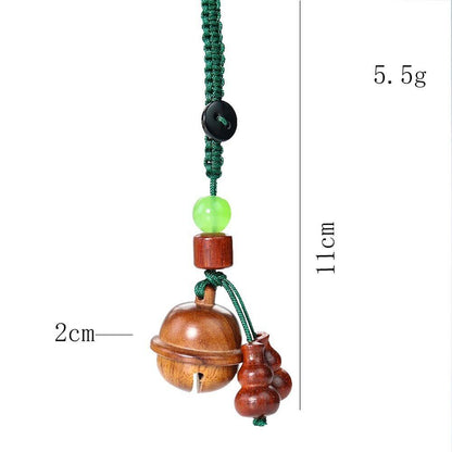 Natural Wooden Bell Unscrewable Diffuser Aromatherapy Storage Bottle Gourd Bead