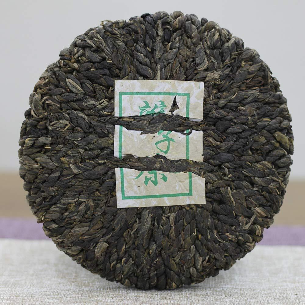 2013yr,400g Bian Zi Cha Raw Puerh Tea Cake,Braid Green Tea Pu erh Tea,Sheng Puer