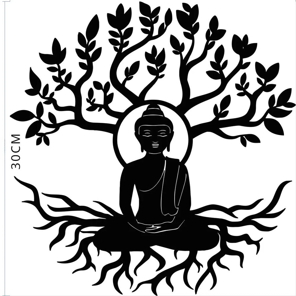 1pc Metal Wall Decor, Buddhism Theme Decor Wall Art Decorations Bedroom Decor