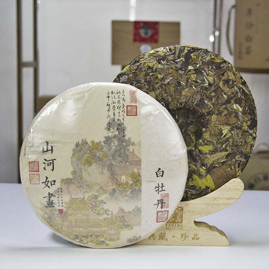 300g Fuding White Tea Spring White Peony White Tea Cake Chinese Aged White Tea