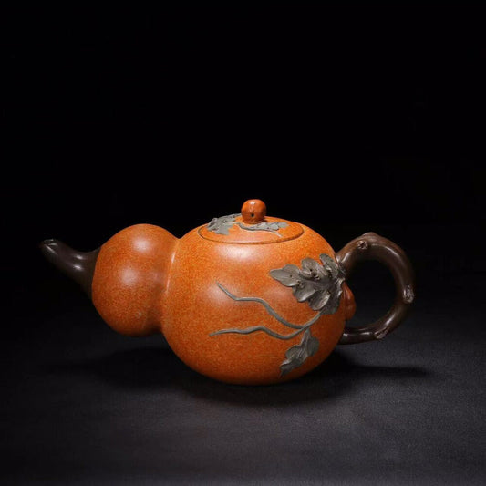 Chinese Yixing Zisha Clay Handmade Exquisite Teapot（葫芦 底款：蒋蓉）