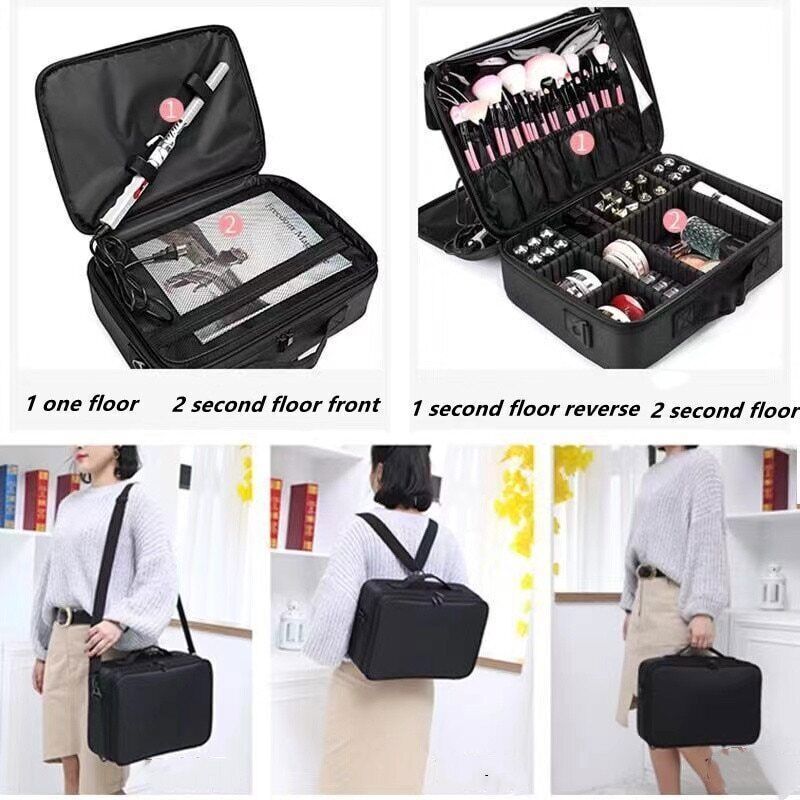 Makeup Bag Embroidered Art Clapboard Makeup Case Cosmetic Bags Women