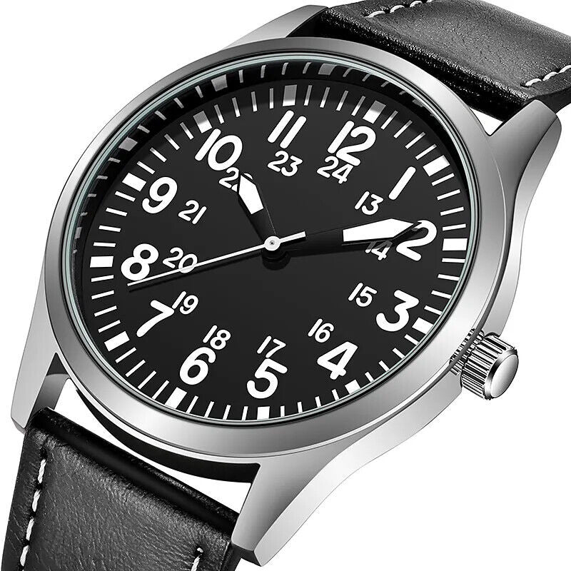 Wrest Watch 42mm Pilot Collection Easy Reading Japanese Movement Display Watch