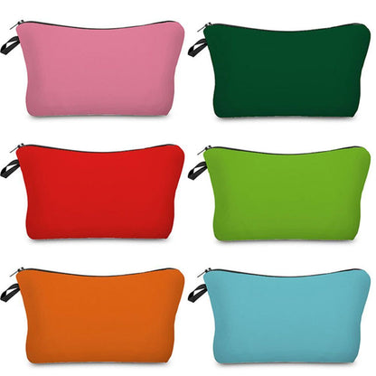 Heat Transfer Cosmetic Bags Toiletry Purse Waterproof Makeup Organizer Storage