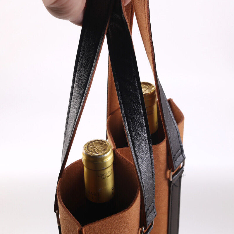 Wine/beer Bag Felt Beer Wine Protective Handbag Storage Bag Portable Carrier