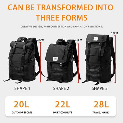 3 in 1 Convertible Travel Backpack Men Women 17inch Backpack Teen School Bag