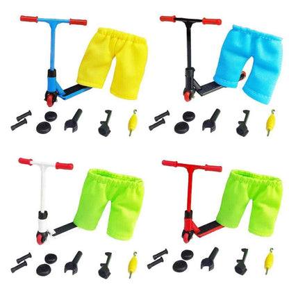 Mini Alloy Finger Scooter Model Set Interactive Leisure Activity Skateboard Kit
