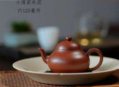 125cc chinese Yixing Handmade Zisha teapot Zhu Clay Pear Hu Gongfu Tea Pot