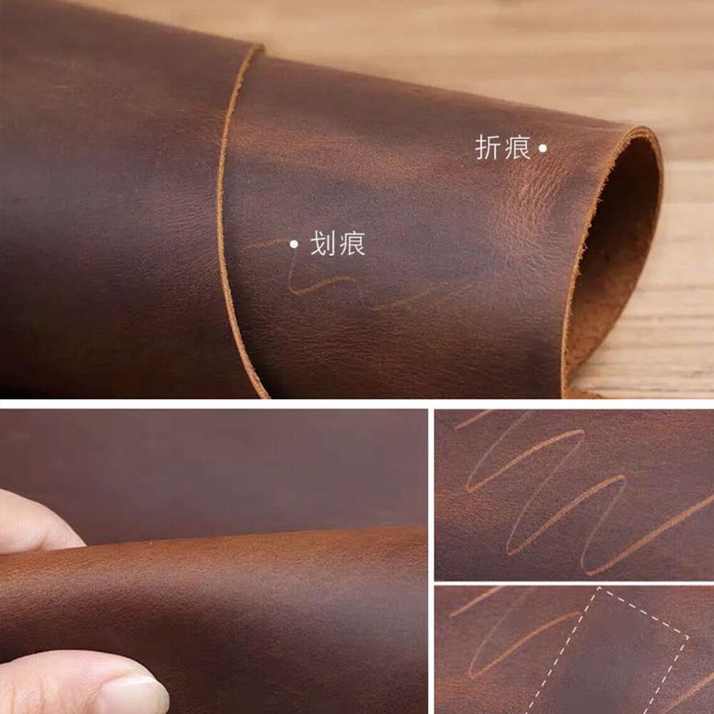 Handmade Crazy Horse Leather Pencil Case Stationery Storage Bag Sunglass Cases
