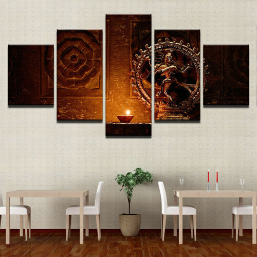 Shiva Nataraja Religious art 5 Pcs Canvas Wall Art Poster Home Decor