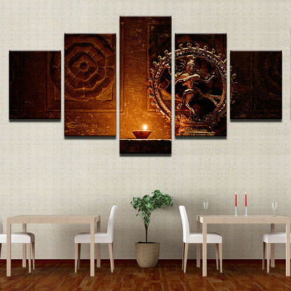 Shiva Nataraja Religious art 5 Pcs Canvas Wall Art Poster Home Decor