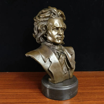 Metal Figurine Beethoven Bronze Statue Home Decor Sculptures Musician,pianist