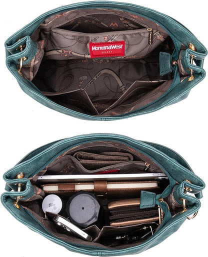 Montana West Hobo Purses and Handbags for Women Vegan Leather Top Handle Bag