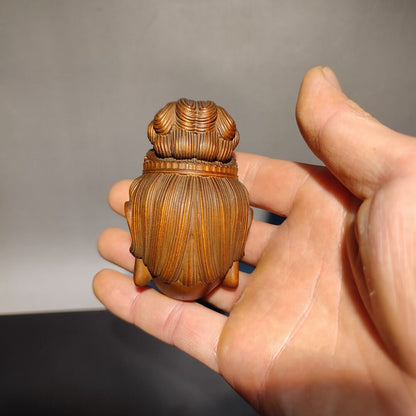 wooden statue carvings home decor Boxwood Kwan-yin sculpture Wood mini carved