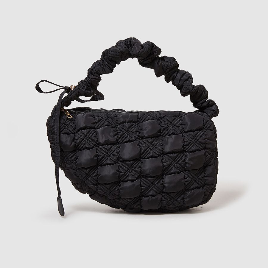 Nylon Pleated Light Handbags Purses Drawstring Crossbody Underarm Shoulder Bag