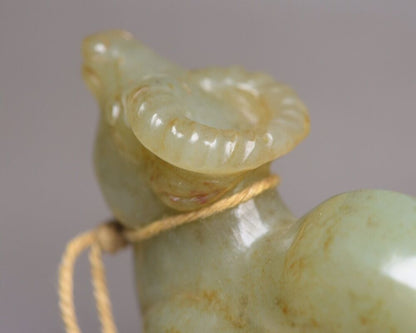 Chinese Antique Hetian Jade Carving Sculpture Cattle Statue Figurine Collection