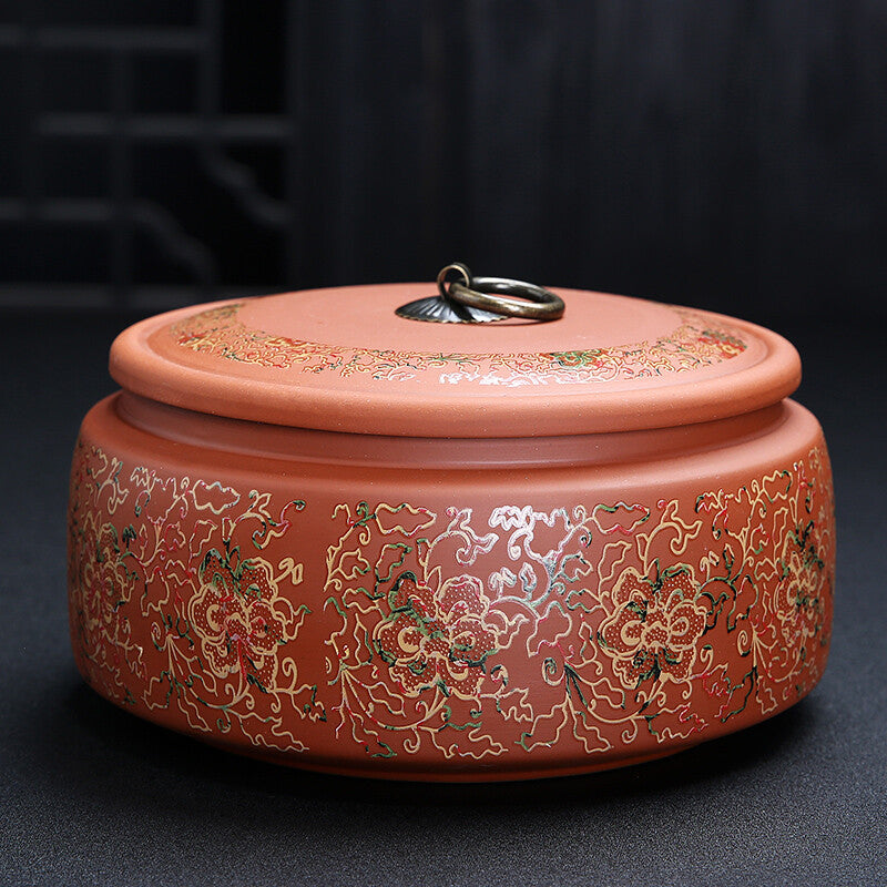 Purple Clay Tea Pot Ceramic Seal Storage Tea Pot Tea Box Tea Storage Box