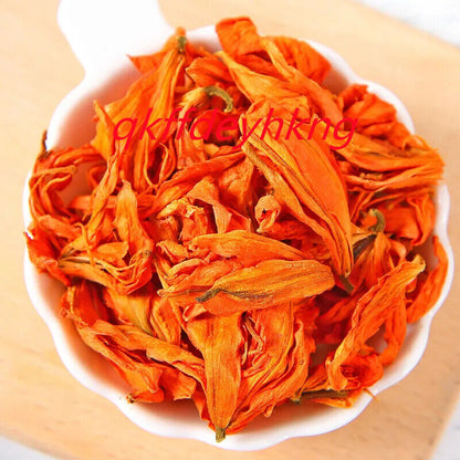 Lanzhou Dried Lily Flower Tea 兰州干百合花茶叶 无硫特级纯天然女性安神养生干百合花 宁心安神、补中益气、延缓衰老 2瓶装共60g