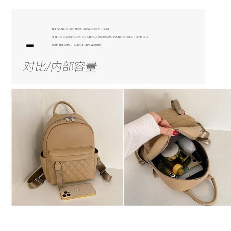 2023 Embroidered Backpack Women's PU Bag Multi-function Backpack