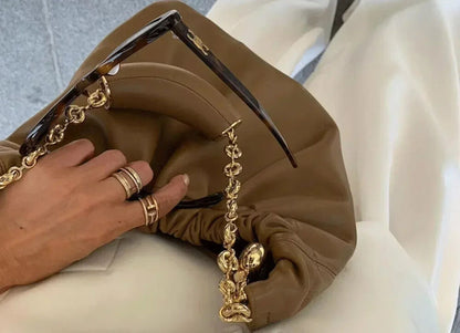 Shoulder Bag Blogger Same Cowhide Chain Underarm Bag Handbag
