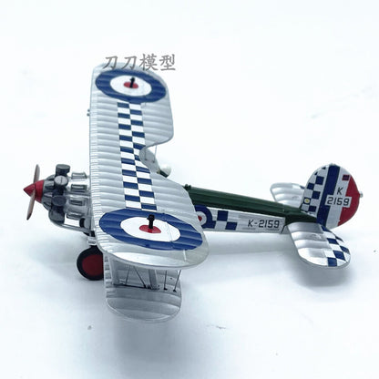 1:72 British Bristol Bulldog Biwing Fighter Alloy Aircraft Model Decoration