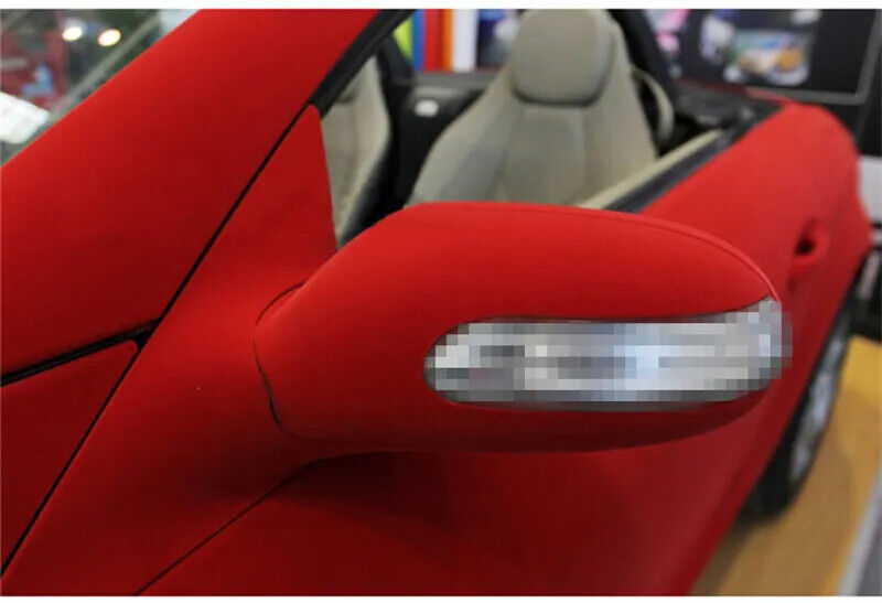Car Wrap Stickers Velvet Suede Fabric Vinyl Black Red Self Adhesives Car Styling