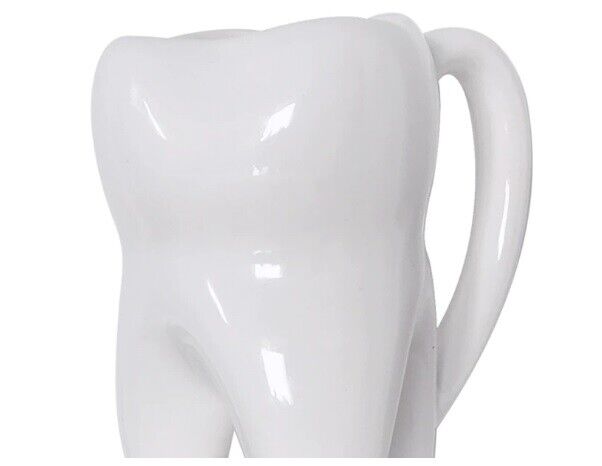 Coffee Mug Creative Travel Dental Tooth Shaped Ceramic Water Cups Gift 12.5x14cm