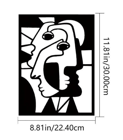 1pc Beastie Pie Portrait Metal Wall Decor, Living Room Office Wall Decor