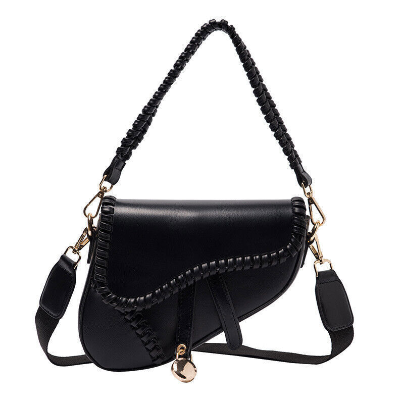 Women Bag One Shoulder Handle Trend Zipper PU Material Polyester Inside Bag