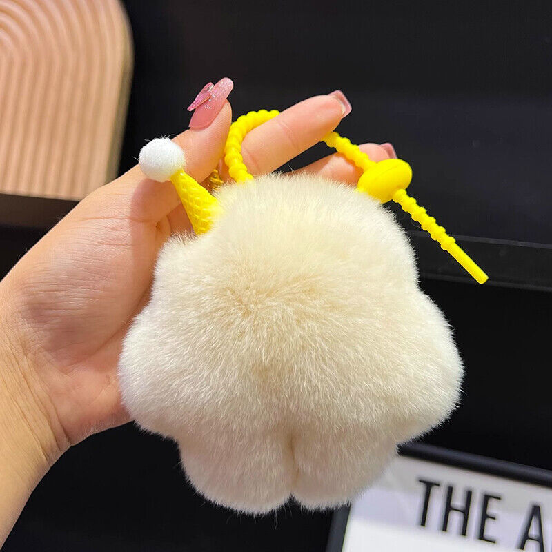 Cute Imitation otter Rabbit Hair Pendant Car Key Chain Bag Accessries Gifts