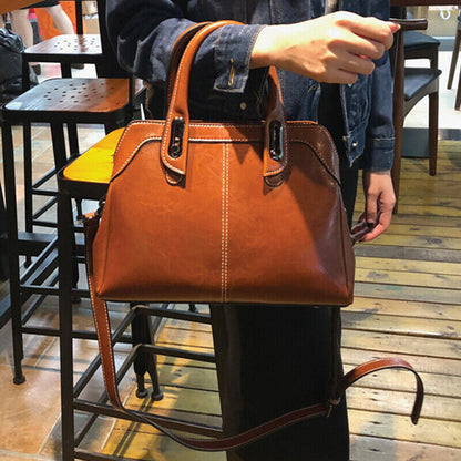 100% Genuine Leather Women's Handbags Sling Shoulder Bag Satchel Tote Bag