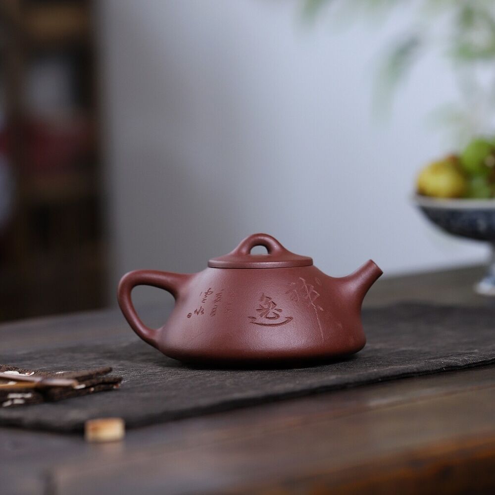 Chinese Shipiao Pot Marked Real Yixing Zisha Purple Clay Tea Pot 9 Infuser Holes