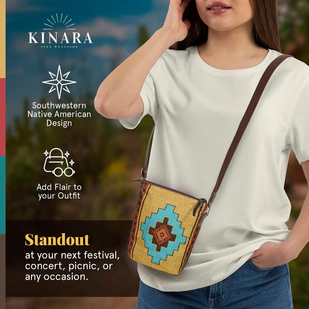 Woven Crossbody Bag Native American Design Unique Pattern Fine Weaving Stylish