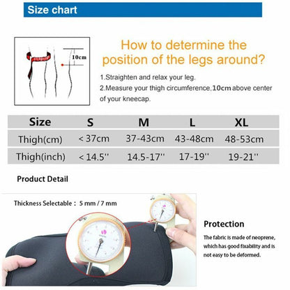 1 Pair Squat Knee Sleeves Pad Support 7mm Neoprene Comfortable Protective Gears