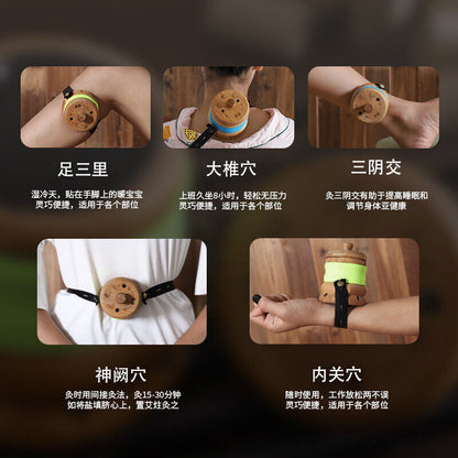 Portable Moxibustion Bamboo Moxa Pot Wooden Handwork Wormwood Strip Box Tool艾灸艾草