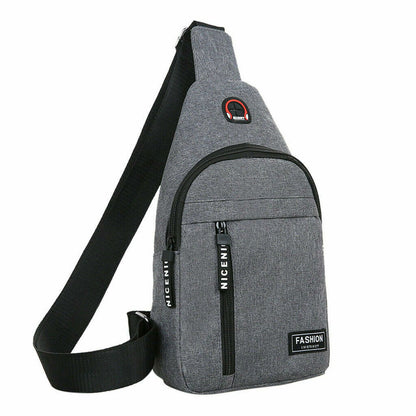 Men Nylon Shoulder Bags Sling Bag Sport Shoulder Chest Canvas Messenger Bag