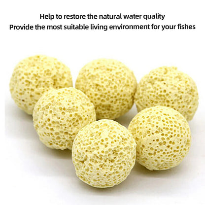 Aquarium Filter Media 20-100Pcs Quartz Fish Tank Cleaning Bio Ceramic Rings Tool