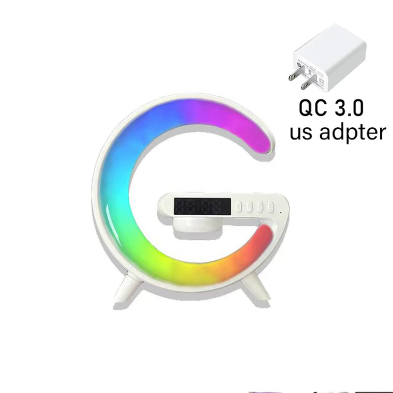 Alarm Clock Speaker Bluetooth 15W Wireless Charger Subfoofer G Styling Smart RGB