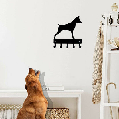 Miniature Pinscher - Key Rack Hook Up Iron Crafts Rack- Pendant Wall Art Decor