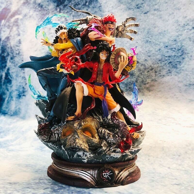 Anime One Piece Luffy Law Eustass PVC Action Figure Model Statue Collectible Toy