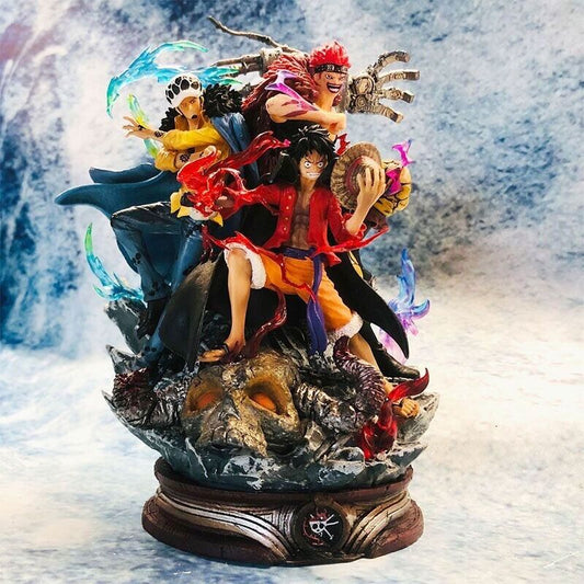 Anime One Piece Luffy Law Eustass PVC Action Figure Model Statue Collectible Toy
