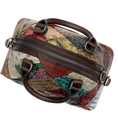 Designer Women'S Genuine Leather Multi-color Handbag Satchel Tote Shoulder Bags