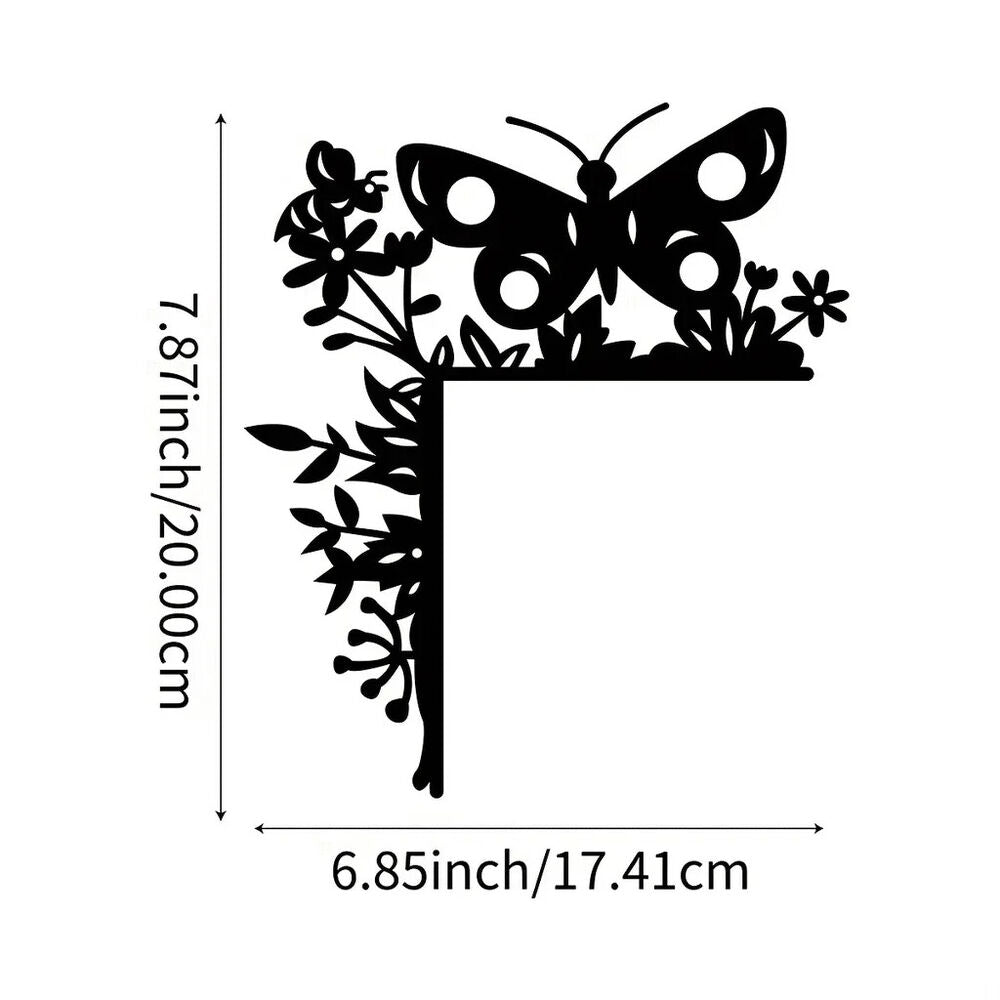 Metal Butterfly Decorative Wall Stickers Door Corner Decorations Door Frame