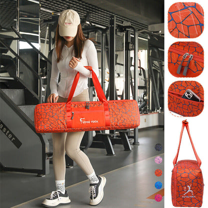 Waterproof Print Yoga Mat Storage Bag Portable Handbag Fitness Shoulder Bags
